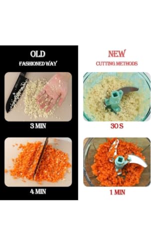 Image of MAXFOOT Pull Chopper 1000 ML Multi-Purpose Vegetable Chopper | Stainless Steel Blades , Easy to Clean