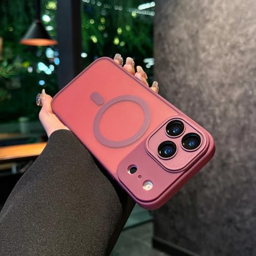 Coque iPhone Air silicone mat rouge foncé finition premium
