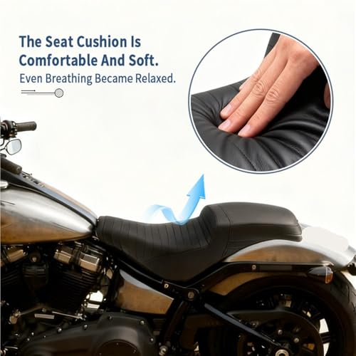 Asiento de dos plazas con acabado de punto para Deluxe y Softail 3