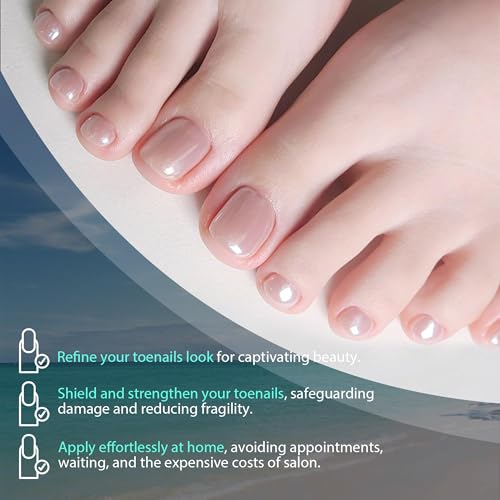 Image of UNA GELLA Toe Nail Tips 312Pcs Short Square False Soft Gel Full Cover ToeNail Tips Matte Press on Fake Toenails 12 Sizes Pre-shape Acrylic Toenails Tips For Nail Extension Home DIY Nail Salon