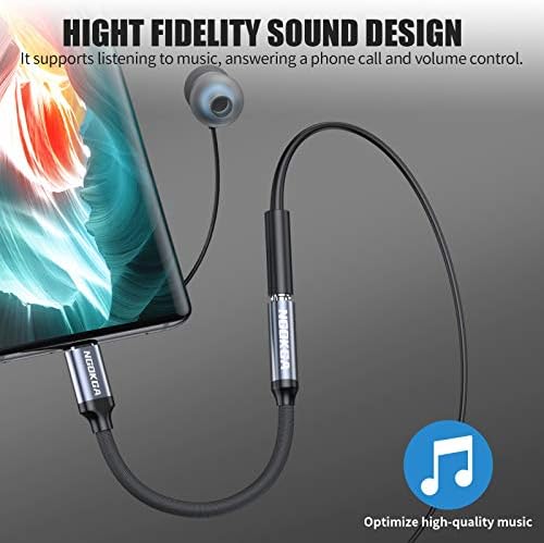 USB C to 3.5mm Audio Adapter Type C to Aux Female Headphone Jack Hi-Res DAC Cable Compatible with Pixel 6/5/4 Samsung Galaxy S22 S21 Ultra S20+ Note 20 One Plus 10/9/8;Xiaomi 11/10;ipad Pro and More