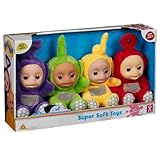 FAHD TRADERS Teletubbiz Super Soft Plush Toy Set – 4 Pack of Collectible Cuddly Cartoon Characters | Tinky Winky, Dipsy, Laa-Laa & Po | Multicolor Plush Dolls for Kids & Fans