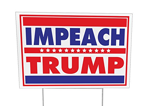 Imagine This YY7788 Impeach Trump Yard Outdoor Lawn Sign, Red and Blue