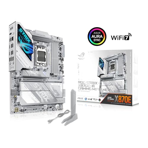 Image of ASUS ROG Strix X870E-A Gaming WIFI7 NEO AM5 ATX Motherboard, DDR5, DIMM Fit, WiFi 7, 5Gb LAN, PCIe 5.0, 4X M.2, 2X USB4, EZ PC DIY, AIO Q-Connector