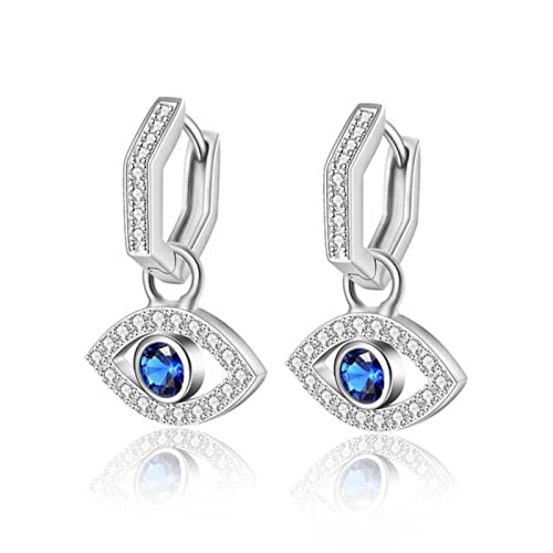 Boucles d'oreilles mauvais œil en argent sterling, le cadeau mode femme idéal