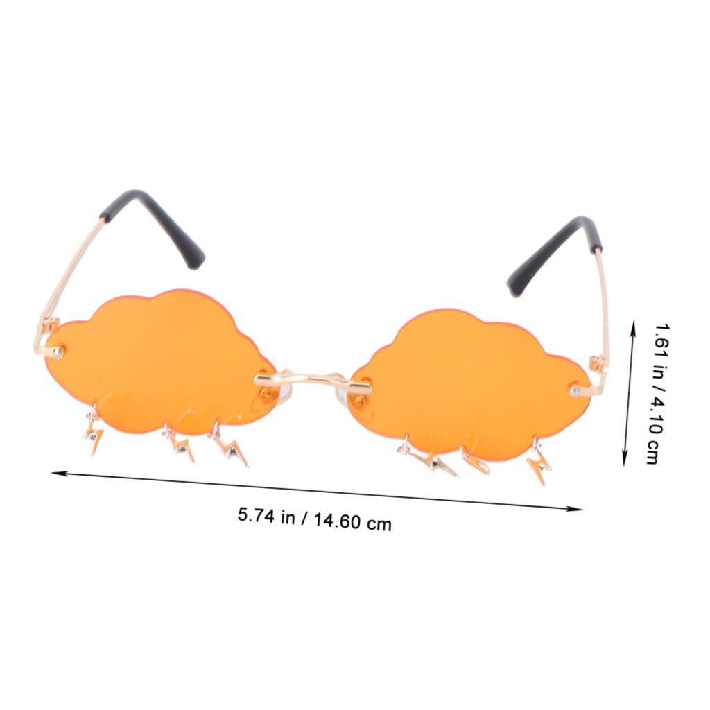 Abaodam 5 Pares Gafas De Sol De Nube Gafas De Sol De Gota De Lluvia Gafas De Sol Elegantes Lentes Tintadas Gafas De Sol De Fiesta Divertidas Anteojos En Forma De Corazon En La Lluvia Niño