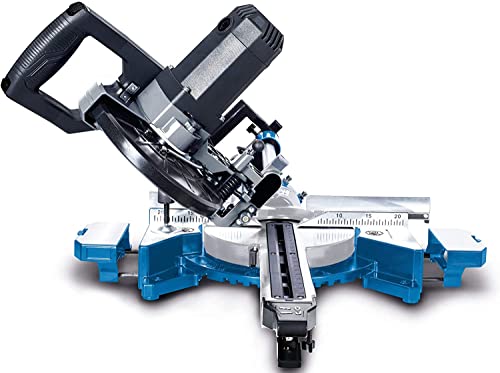 Scheppach Kappsäge HM90MP für Holz, Alu, Stahl, Kunststoff, Kupfer - Multifunktions Kapp-Zug-Gehrungssäge 1700W mit 2 Geschwindigkeiten (Ø216 mm Sägeblatt, Schnittleistung von 340 x 65 mm) – Bild 3