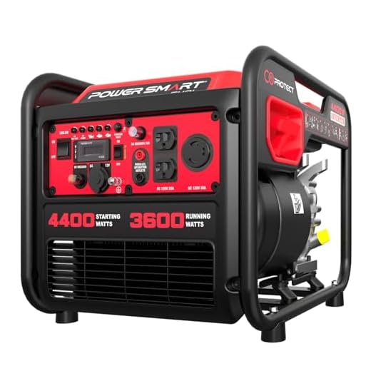PowerSmart 4400-Watt Portable Inverter Generator, Gas Powered, CO-Sensor, Lightweight & Quiet for Home Use and Emergency Backup, Camping, EPA Compliant