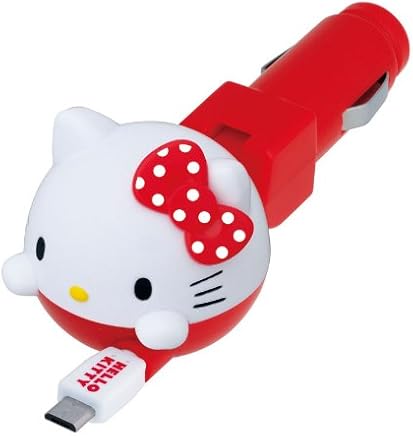 Seiwa para coche funda para m?vil Hello Kitty carrete Cargador Micro USB 1,0?A de salida blanco Red KT463 Seiwa para coche funda para m?vil Hello Kitty carrete Cargador Micro USB 1,0?A de salida blanco Red KT463
