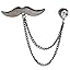 Gunmetal Mustache with Chain