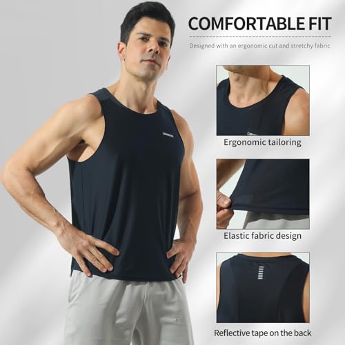 Men's Quick Dry Workout Tank Tops Bodybuilding Sleeveless Tee Fitness Gym Muscle Shirts for Active Men2