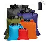 LOYELEY ドライバッグ ロールトップ スタッフサック スタッフバッグ カヤックフロート サック プール ビーチ 軽量 防水 キャンプ/釣り/登山/ハイキング 収納袋付属 (カラー, 6サイズ)