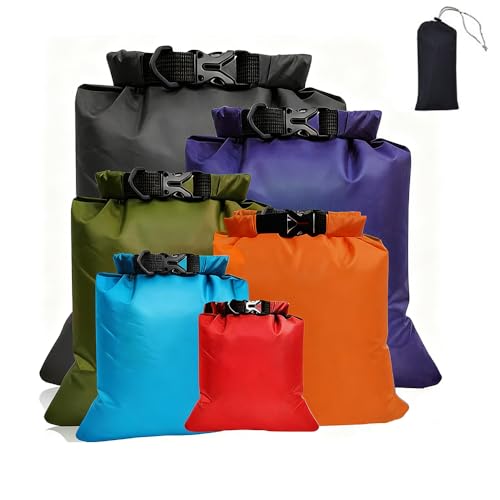 LOYELEY ドライバッグ ロールトップ スタッフサック スタッフバッグ カヤックフロート サック プール ビーチ 軽量 防水 キャンプ/釣り/登山/ハイキング 収納袋付属 (カラー, 6サイズ) - LOYELEY - 商品画像