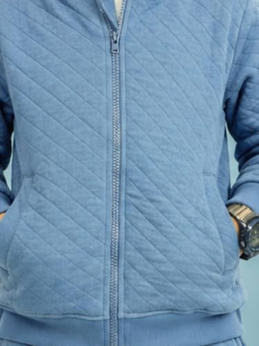 Image of KiddoPanti Boys & Girls Quilted Winter Jacket | 60% Cotton 40% Polyester Quilted Fabric | 2 Insert Pockets | Fron Zip Open | Kids Winterwear