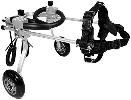 Fauteuil roulant pour chien et cadre de marche assisté en acier inoxydable pour rééducation