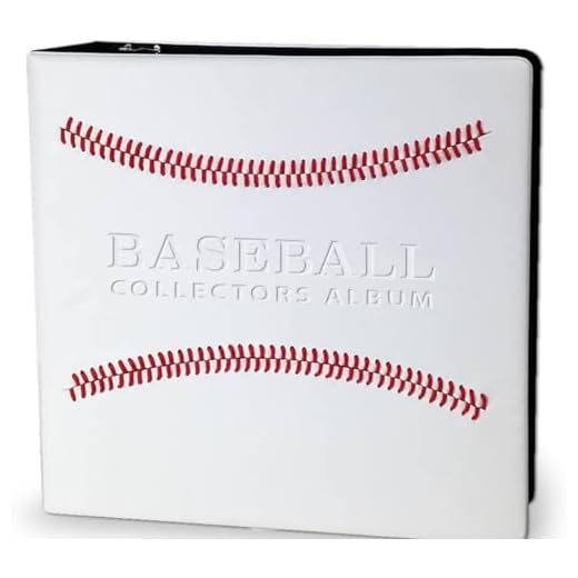 White Stitched Baseball Card Collectors 3-Ringed Album With 3" D-Rings