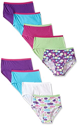 Fruit of the Loom Little Girls' Girls' Wardrobe Cotton Brief (Pack of 9)