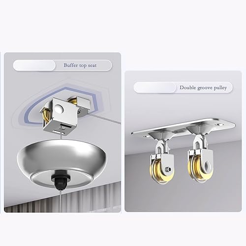 Ceiling Mounted Clothes Drying Rack - Pulley Airer for Indoor Use, Hand Lift Clothes Hanger for Balconies & Small Spaces,A-1.5m