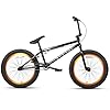 cubsala Syzygy 20 Inch Freestyle BMX Bike Bicycles for Ages Over 6 Years Old Teen Beginner and Adult Riders, Bright Black with Golden Rim #3