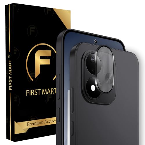 Image of FIRST MART Black Camera Ring Guard Protector for Redmi Note 17 | Tempered Glass with Metal Alloy Rings, HD Clear, Scratch Resistant, Case-Friendly | Pack of 1