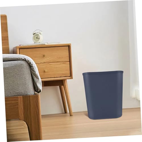 Caneca de basura rectangular pequeña gris de plástico miniatura 4