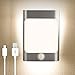Produktbild ACMHNC Wandleuchte Innen Mit Bewegungsmelder, 1W LED Wandlampe Mit Batterie Kabellos Nachtlicht, 700 Mah-Akku USB Wiederaufladbar Wandbeleuchtung Aluminium Für Wohnzimmer Korridor Treppen,6000k