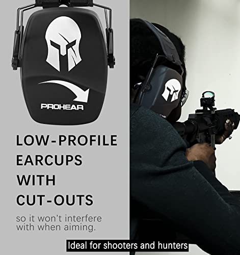 Image of PROHEAR 016 NRR 26dB Shooting Ear Protection, Slim Passive Earmuffs