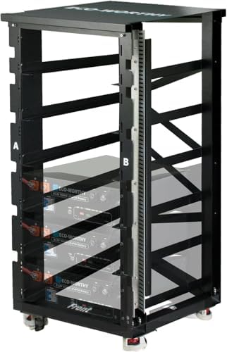 ECO-WORTHY RACK6 V2, 6-Layer Server Rack with 600A Busbar, Compatible with All ECO-WORTHY 48V 100AH Server Rack Battery Versions