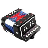 [page_title]-MXECO 1PC Mini Kids Akkordeon 7-Key 3 Bass Ausbildung Kinder Anfänger Praxis-Musik-Instrument-Band-Spielzeug (schwarz)
