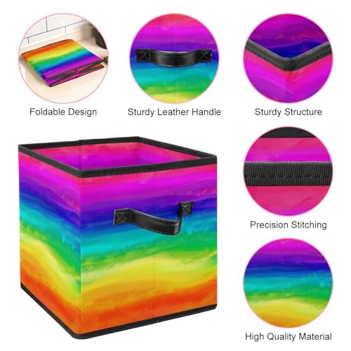 Boîte de rangement pliable tissu cube pour placard et maison - 5