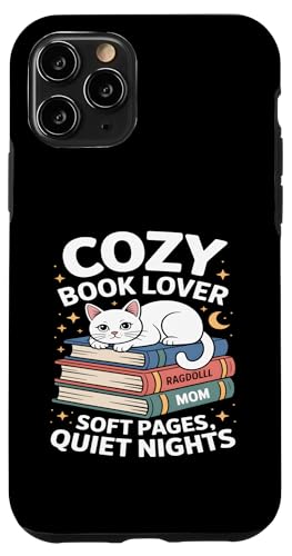 Cozy Book Lover Ragdoll Mom �\�t�g�y�[�W �Â��Ȗ� �X�}�z�P�[�X iPhone 11 Pro �p