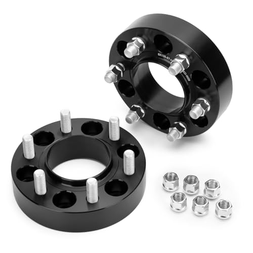 Image of KSP 6x135 to 6x135 Wheel Spacers for F150, 1.5in 38mm Hubcentric 6 Lug Wheel Adapters for 2015-2026 F150 Expedition,Navigator with M14x1.5 Studs and 87.1mm Hub Bore, 4pcs Black
