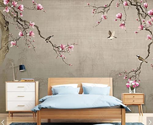 Fototapete 3D Effekt Tapete Magnolie Klein Tapeten Vliestapete Wandbilder Wohnzimmer Schlafzimmer Cover