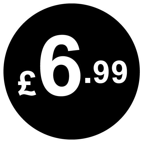 £ Black Price Stickers - 20mm, £6.99, 1000 — image 1