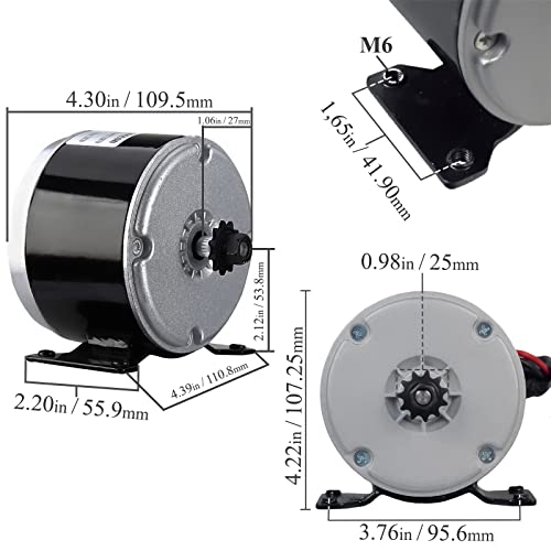 Glenparts 24V 250W 280W Electric Motor For Razor Ground Force Drifter Go Kart, Pulse Super-C #TOP2