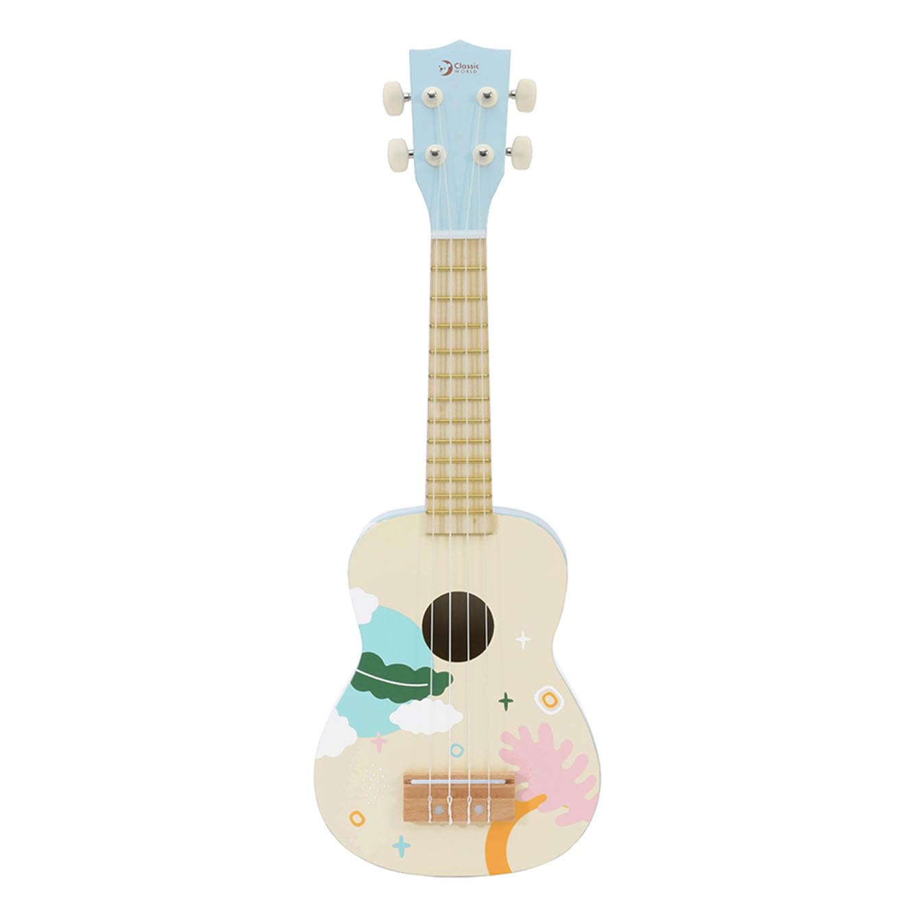 Classic World – Instrumento Musical para niños – Ukelele Iris de Madera – a Partir de 3 años