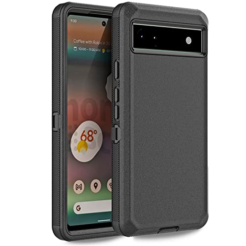 Coque Google Pixel 6a contre les chutes et la poussière Anloes noire