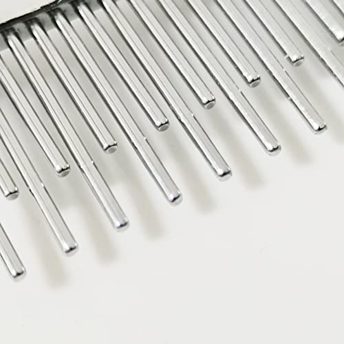 Long Hair Dog Or Cat Comb Grooming With Short And Long Teeth Dematting Knots Tangles Remover Combs Detangler Tool Suitable For Dogs Cats Poodle Horsestainless Steel Pin #TOP3