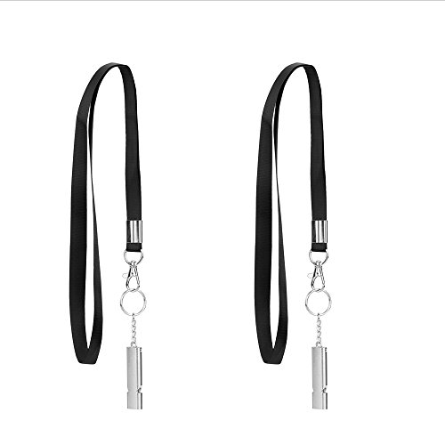 Michael Josh 2PCS Emergency Survival Whistle Kit with Lanyards for Outdoor(Silver) - Thumbnail 6