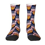 KXNSHWQ Flag Of South Tucson, Arizona And America Socks For Men Women Breathable...