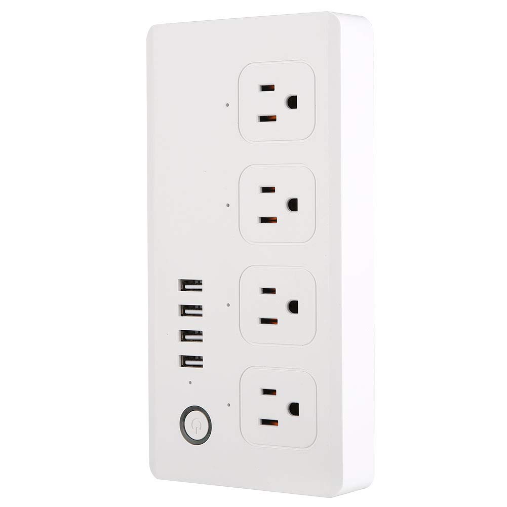 US 120V Smart Plug Compatible with Alexa and Home IFTTT Outlet Power Strip with 4 USB Support App — view 4