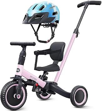 newyoo Toddler Tricycle with Helmet, Toddler Bike, Tricycles for 1-3 Year Olds, Kids Bike Helmet for 3-8 Year Olds