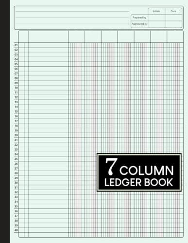 7 Column Ledger Book: Large Simple Seven Column for Bookkeeping, Accounting, Small Business, Personal Use and more