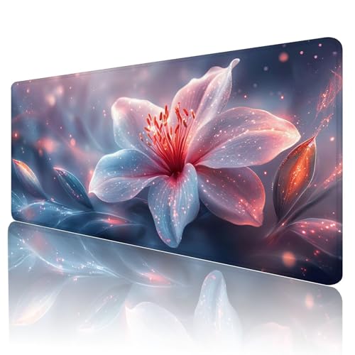 Grand tapis de souris de jeu rose et fleuri de 70cm une idée de cadeau originale pour ordinateur