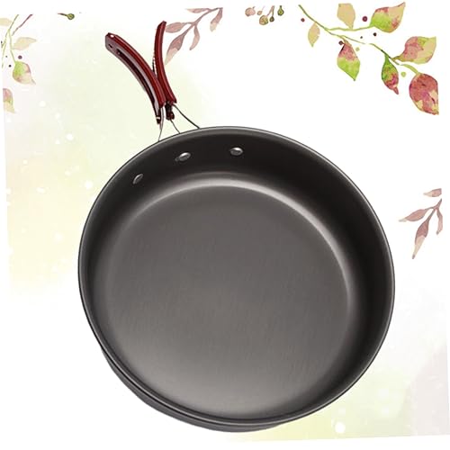 Alipis Outdoor Frying Pan Large Camping Pot Portable Non-Stick Cookware for Picnic and BBQ Black for Family Cooking and Outdoor Activities - Image 7
