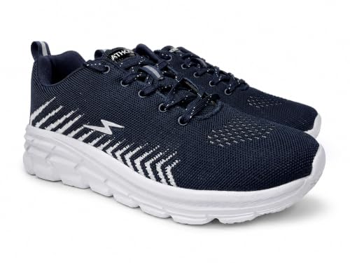 Image of Mens Running Shoes for Man Comfortable Men's Sports Shoes with Memory Foam Cushioned Insole Sports Shoes for Men Running Walking Lightweight Gym Shoe for Men Comfortable Stylish & Casual Walking ATHCO Shoe for Man Anti Slip Gym Footwear