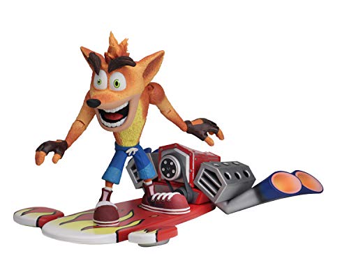 Image of NECA Crash Bandicoot - 7 inch Scale Action Figure - Deluxe Crash with Jet Board