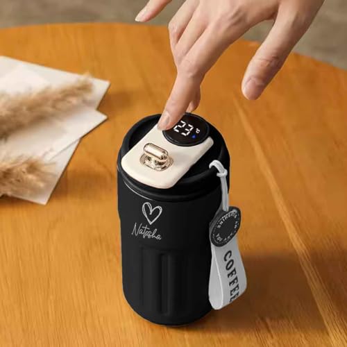 Image of Nutcase Personalized Coffee Tumbler with Temperature Display-Made with 304 Stainless Steel-500ml
