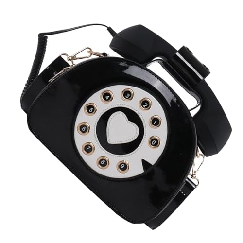 Pochette diagonale étanche en PU noir avec bandoulière amovible pour le téléphone