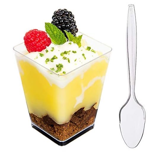 5 oz Mini Dessert/Appetizer Cups with Spoons (50 count)